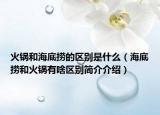 火锅和海底捞的区别是什么（海底捞和火锅有啥区别简介介绍）