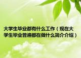 大学生毕业都有什么工作（现在大学生毕业普遍都在做什么简介介绍）