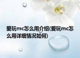 爱玩mc怎么用介绍(爱玩mc怎么用详细情况如何)