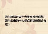 四川旅游必去十大景点推荐成都（四川必去的十大景点有哪些简介介绍）