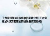 王者荣耀加6点亲密度的英雄介绍(王者荣耀加6点亲密度的英雄详细情况如何)