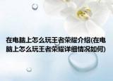 在电脑上怎么玩王者荣耀介绍(在电脑上怎么玩王者荣耀详细情况如何)