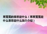 葱茏茏的意思是什么（葱葱茏茏是什么意思是什么简介介绍）