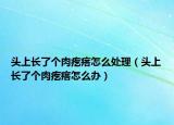 头上长了个肉疙瘩怎么处理（头上长了个肉疙瘩怎么办）