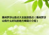 惠州罗浮山景点大全旅游景点（惠州罗浮山有什么好玩的地方嘛简介介绍）