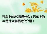 汽车上的AC表示什么（汽车上的ac是什么意思简介介绍）