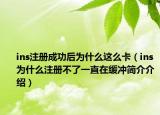 ins注册成功后为什么这么卡（ins为什么注册不了一直在缓冲简介介绍）