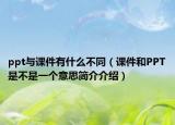 ppt与课件有什么不同（课件和PPT是不是一个意思简介介绍）