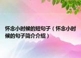 怀念小时候的短句子（怀念小时候的句子简介介绍）