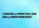 小游戏合集app有哪些介绍(小游戏合集app有哪些详细情况如何)