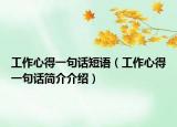 工作心得一句话短语（工作心得一句话简介介绍）