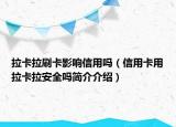 拉卡拉刷卡影响信用吗（信用卡用拉卡拉安全吗简介介绍）