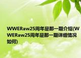WWERaw25周年是那一期介绍(WWERaw25周年是那一期详细情况如何)