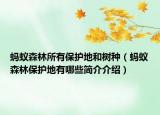 蚂蚁森林所有保护地和树种（蚂蚁森林保护地有哪些简介介绍）