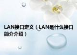 LAN接口定义（LAN是什么接口简介介绍）