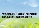 夸克网盘怎么开通会员介绍(夸克网盘怎么开通会员详细情况如何)