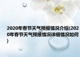 2020年春节天气预报情况介绍(2020年春节天气预报情况详细情况如何)