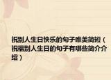祝别人生日快乐的句子唯美简短（祝福别人生日的句子有哪些简介介绍）