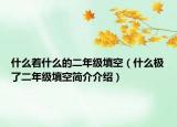 什么着什么的二年级填空（什么极了二年级填空简介介绍）