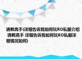 请教高手(详细告诉我如何玩RO私服介绍 请教高手 详细告诉我如何玩RO私服详细情况如何)