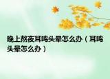 晚上熬夜耳鸣头晕怎么办（耳鸣头晕怎么办）