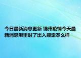 今日最新消息更新 锦州疫情今天最新消息哪里封了出入规定怎么样
