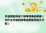 李逵黑旋风这个绰号得来的原因（为什么李逵的绰号是黑旋风简介介绍）