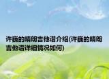 许巍的晴朗吉他谱介绍(许巍的晴朗吉他谱详细情况如何)