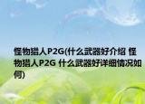 怪物猎人P2G(什么武器好介绍 怪物猎人P2G 什么武器好详细情况如何)