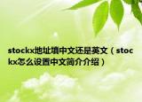 stockx地址填中文还是英文（stockx怎么设置中文简介介绍）