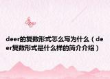 deer的复数形式怎么写为什么（deer复数形式是什么样的简介介绍）