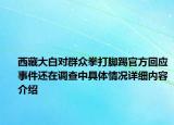 西藏大白对群众拳打脚踢官方回应事件还在调查中具体情况详细内容介绍