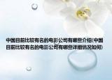 中国目前比较有名的电影公司有哪些介绍(中国目前比较有名的电影公司有哪些详细情况如何)