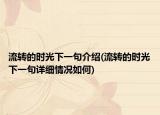 流转的时光下一句介绍(流转的时光下一句详细情况如何)
