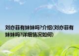 刘亦菲有妹妹吗?介绍(刘亦菲有妹妹吗?详细情况如何)