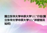 国立东华大学中原大学\