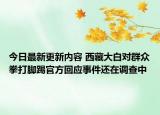 今日最新更新内容 西藏大白对群众拳打脚踢官方回应事件还在调查中