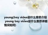 young(boy video是什么意思介绍 young boy video是什么意思详细情况如何)