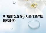 ICQ是什么介绍(ICQ是什么详细情况如何)