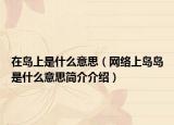 在岛上是什么意思（网络上岛岛是什么意思简介介绍）