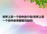 世界上另一个你作者介绍(世界上另一个你作者详细情况如何)