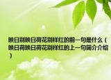 映日别映日荷花别样红的前一句是什么（映日荷映日荷花别样红的上一句简介介绍）