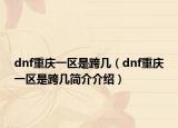 dnf重庆一区是跨几（dnf重庆一区是跨几简介介绍）