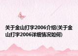 关于金山打字2006介绍(关于金山打字2006详细情况如何)