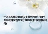 生态系统稳定性取决于哪些因素介绍(生态系统稳定性取决于哪些因素详细情况如何)