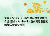 安卓（Android）版水果忍者图文教程介绍(安卓（Android）版水果忍者图文教程详细情况如何)
