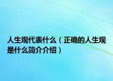 人生观代表什么（正确的人生观是什么简介介绍）