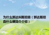 为什么郭达叫斯坦森（郭达斯坦森什么梗简介介绍）