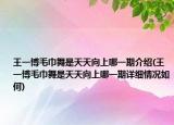 王一博毛巾舞是天天向上哪一期介绍(王一博毛巾舞是天天向上哪一期详细情况如何)