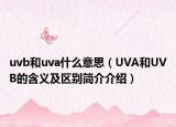 uvb和uva什么意思（UVA和UVB的含义及区别简介介绍）